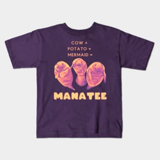 Cow + Potato + Mermaid = Manatee Kids T-Shirt